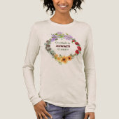 Gratitude in Every Season Floral Wreath Tri-Blend Shirt (Voorkant)