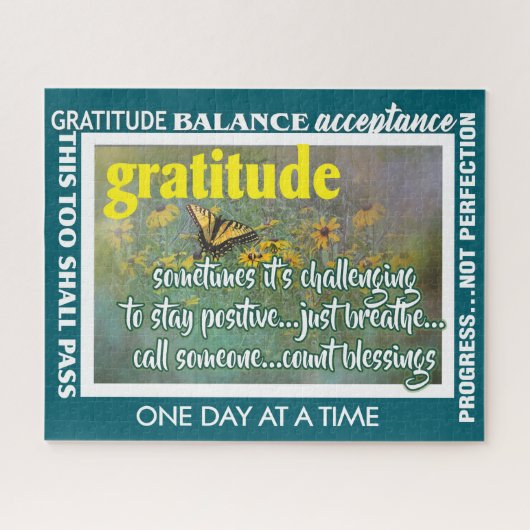 gratitude inspirational jigsaw puzzle legpuzzel (Horizontaal)