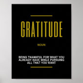 Gratitude Inspirerend citaat over succes Poster (Voorkant)