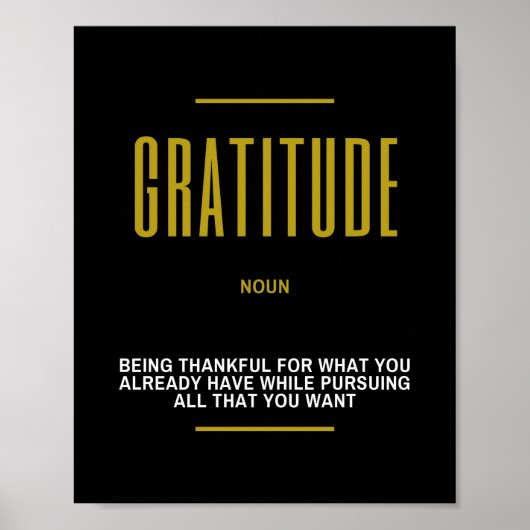 Gratitude Inspirerend citaat over succes Poster (Voorkant)