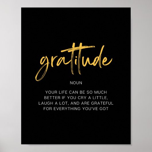 Gratitude-inspirerende prijsopgave poster (Voorkant)