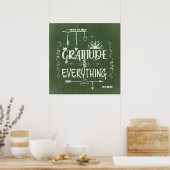 Gratitude is Alles-notitie voor Self Chalkboard Poster (Keuken)