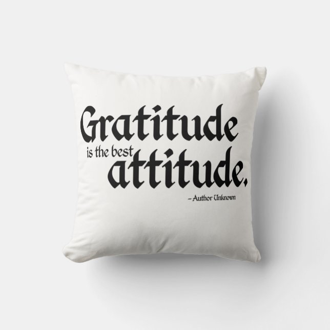 Gratitude is de beste houding kussen (Voorkant)