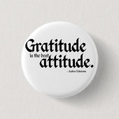 Gratitude is de beste houding ronde button 3,2 cm (Voorkant)