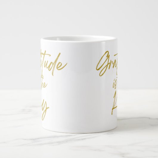 Gratitude is de Key 20 oz Jumbo Mok (Voorkant)