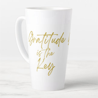 Gratitude is de Key Tall Latte Mok