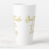Gratitude is de Key Tall Latte Mok (Voorkant)