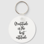 Gratitude Is the Best Attitude Inspirational Quote Sleutelhanger (Voorkant)