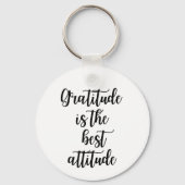 Gratitude Is the Best Attitude Inspirational Quote Sleutelhanger (Achterkant)