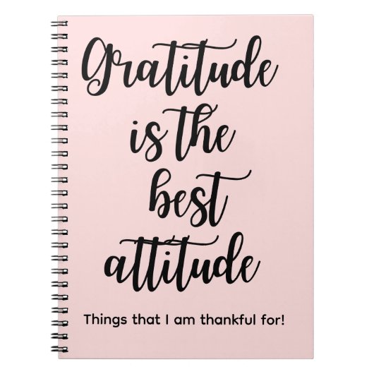 Gratitude is the best Attitude Pink Journal Book Notitieboek (Voorkant)