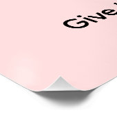 Gratitude is the best attitude Pink Wall Poster (Hoek)