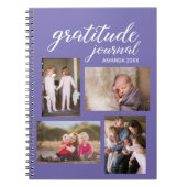 Gratitude Journal 4 Foto Collage op Lavender Notitieboek (Voorkant)