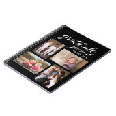 Gratitude Journal 4 Foto Collage op zwart Notitieboek (Linkerzijde)