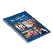 Gratitude Journal 4 Fotocollage op Blauw Notitieboek (Rechterzijde)