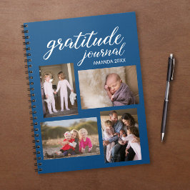 Gratitude Journal 4 Fotocollage op Blauw Notitieboek