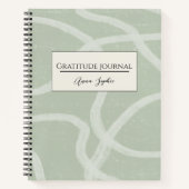 Gratitude Journal, aangepaste naam Green Sage Whit Notitieboek (Voorkant)