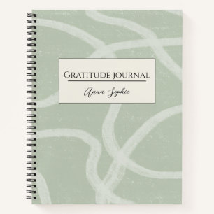 Gratitude Journal, aangepaste naam Green Sage Whit Notitieboek
