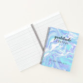 Gratitude Journal Abstract Blue Fluid Art Name Notitieboek (Binnen)