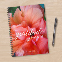 Gratitude Journal Beauful Flower en aangepaste naa
