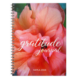 Gratitude Journal Beauful Flower en aangepaste naa Notitieboek