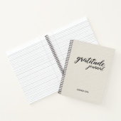 Gratitude Journal Beige Faux Canvas Notitieboek (Binnen)