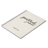 Gratitude Journal Beige Faux Canvas Notitieboek (Linkerzijde)