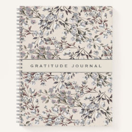 Gratitude Journal | Beige Linen Floral Notitieboek