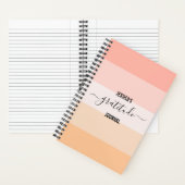 Gratitude Journal blush roze striped scriptnaam Notitieboek (Binnen)