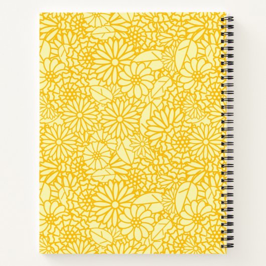Gratitude Journal Custom Name Floral Daisy Pattern Notitieboek (Achterkant)