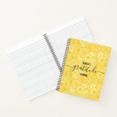 Gratitude Journal Custom Name Floral Daisy Pattern Notitieboek (Binnen)