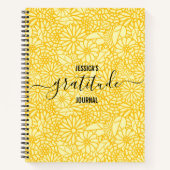 Gratitude Journal Custom Name Floral Daisy Pattern Notitieboek (Voorkant)