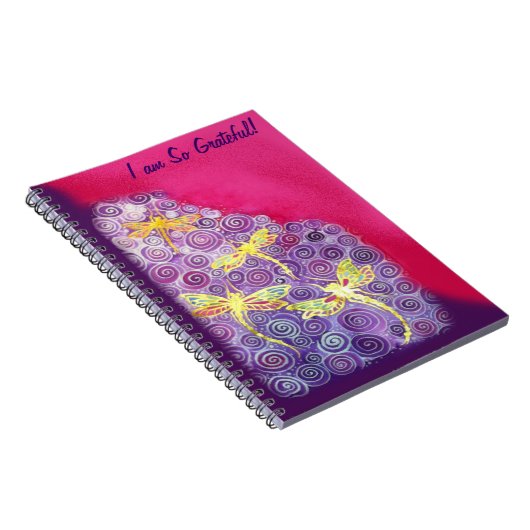 Gratitude Journal: Dragonfly Afbeelding zijde Cyn Notitieboek (Rechterzijde)