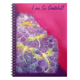 Gratitude Journal: Dragonfly Afbeelding zijde Cyn Notitieboek