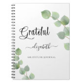 Gratitude journal eucalyptus greenery script notitieboek (Voorkant)