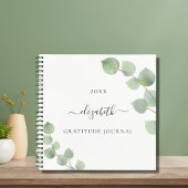 Gratitude journal eucalyptus greenery script notitieboek