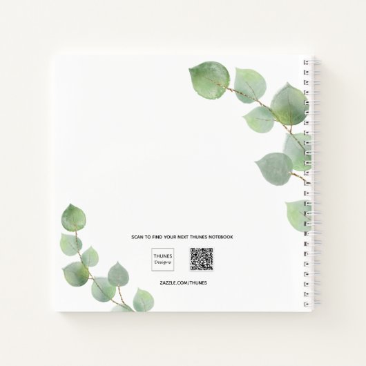 Gratitude journal eucalyptus greenery script notitieboek (Achterkant)
