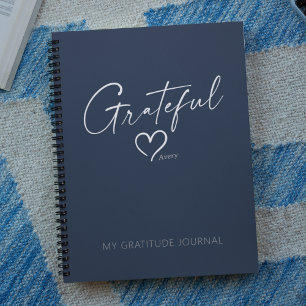 Gratitude Journal Grateful Heart Custom Ink Script Notitieboek