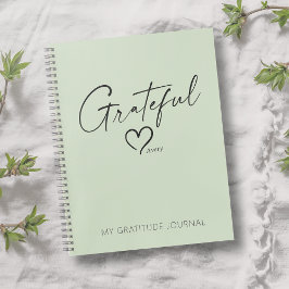 Gratitude Journal Grateful Heart Custom Ink Script Notitieboek
