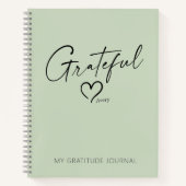 Gratitude Journal Grateful Heart Custom Ink Script Notitieboek (Voorkant)