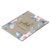 GRATITUDE JOURNAL KRAFT PINK BLUSH BLUE FLORAL NOTITIEBOEK (Linkerzijde)