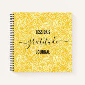 Gratitude Journal Name Floral Daisy Pattern Notitieboek (Voorkant)