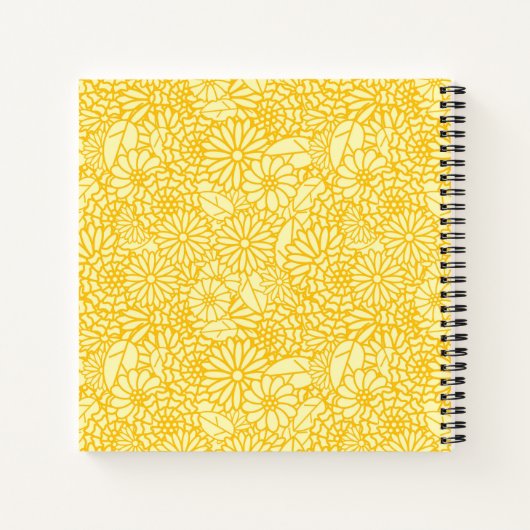 Gratitude Journal Name Floral Daisy Pattern Notitieboek (Achterkant)