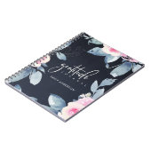 GRATITUDE JOURNAL NAVY PINK BLUSH BLUE FLORAL NOTITIEBOEK (Linkerzijde)