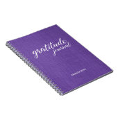 Gratitude Journal Paars Linen Foto - Aangepaste na Notitieboek (Rechterzijde)