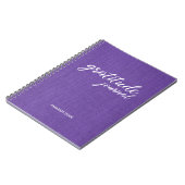 Gratitude Journal Paars Linen Foto - Aangepaste na Notitieboek (Linkerzijde)