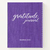 Gratitude Journal Paars Linen Foto - Aangepaste na Notitieboek (Achterkant)