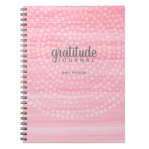 Gratitude Journal  Pink Boho Stippen Notitieboek