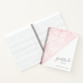 Gratitude Journal Pink Chic Marble - Gepersonalise Notitieboek (Binnen)