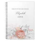 Gratitude journal roos gold floral Silver foliage Notitieboek (Voorkant)
