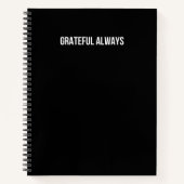 Gratitude Journal – Zwart & Wit Dankbaar Altijd Notitieboek (Voorkant)